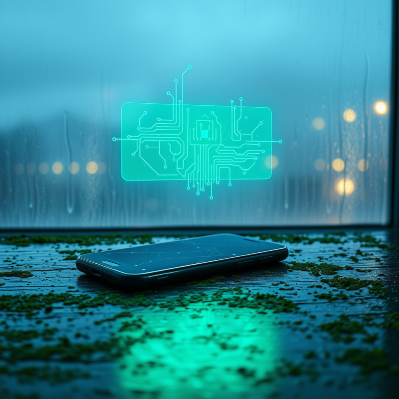 Holographic Circuit Board Over Smartphone