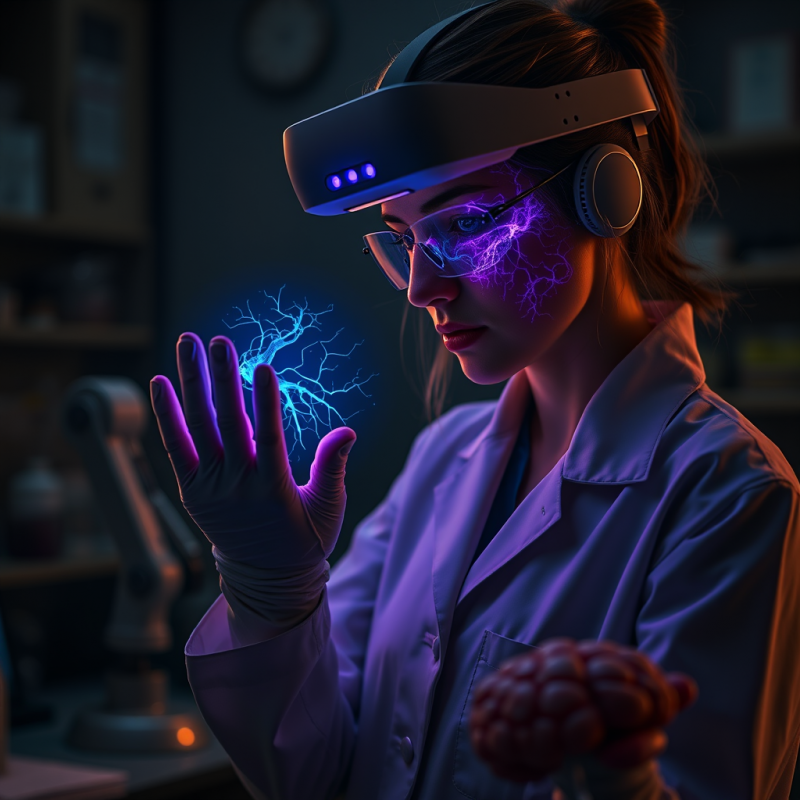 Scientist with Neural Interface