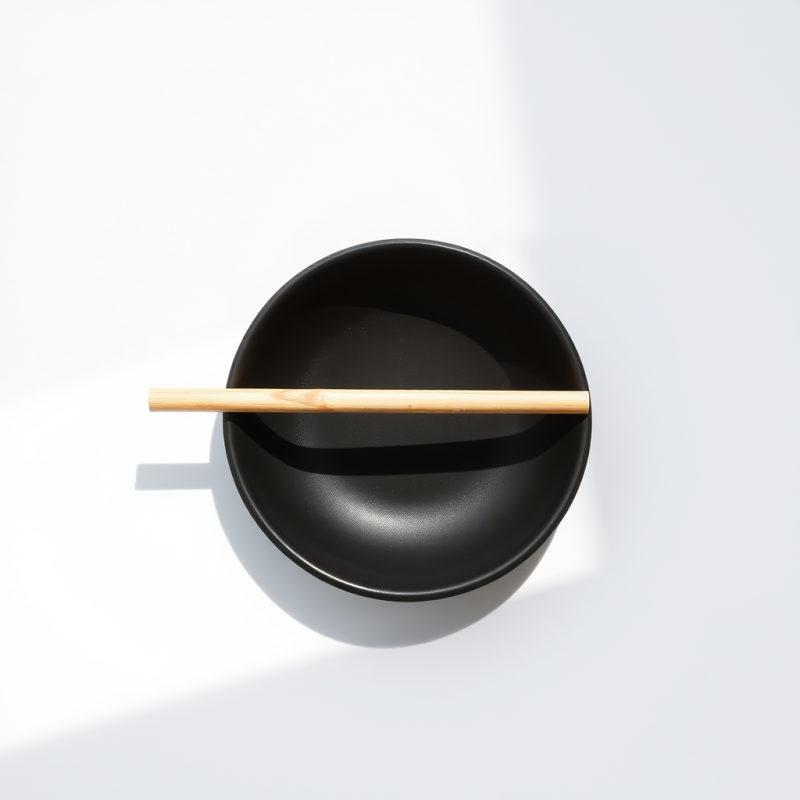 Empty Pan with Wooden Chopsticks