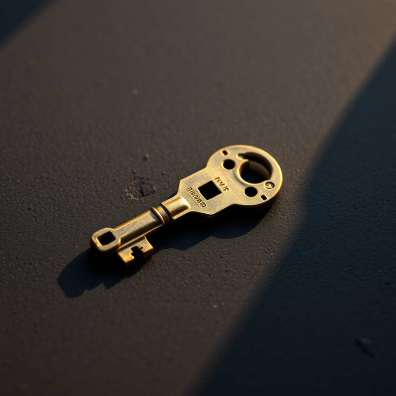 Golden Key on Dark Surface