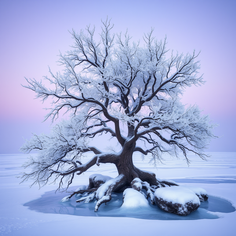 Frozen Tree in Winter