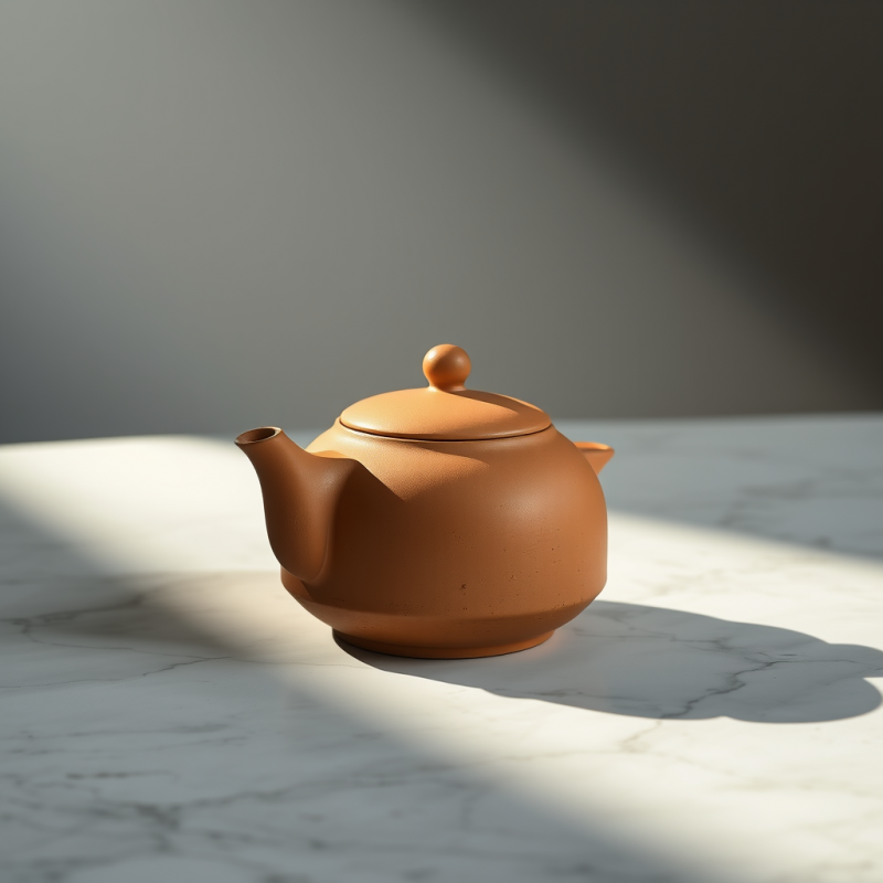 Clay Teapot in Sunlight