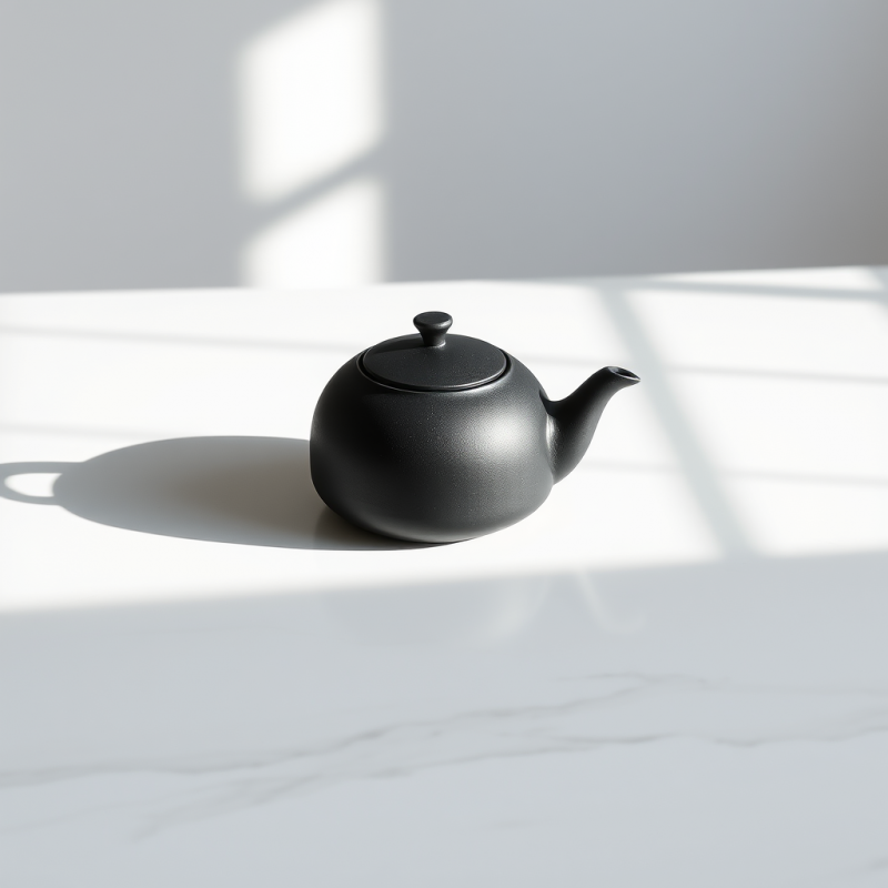 Elegant Black Teapot