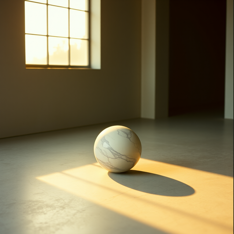 Marble Sphere in Sunlight