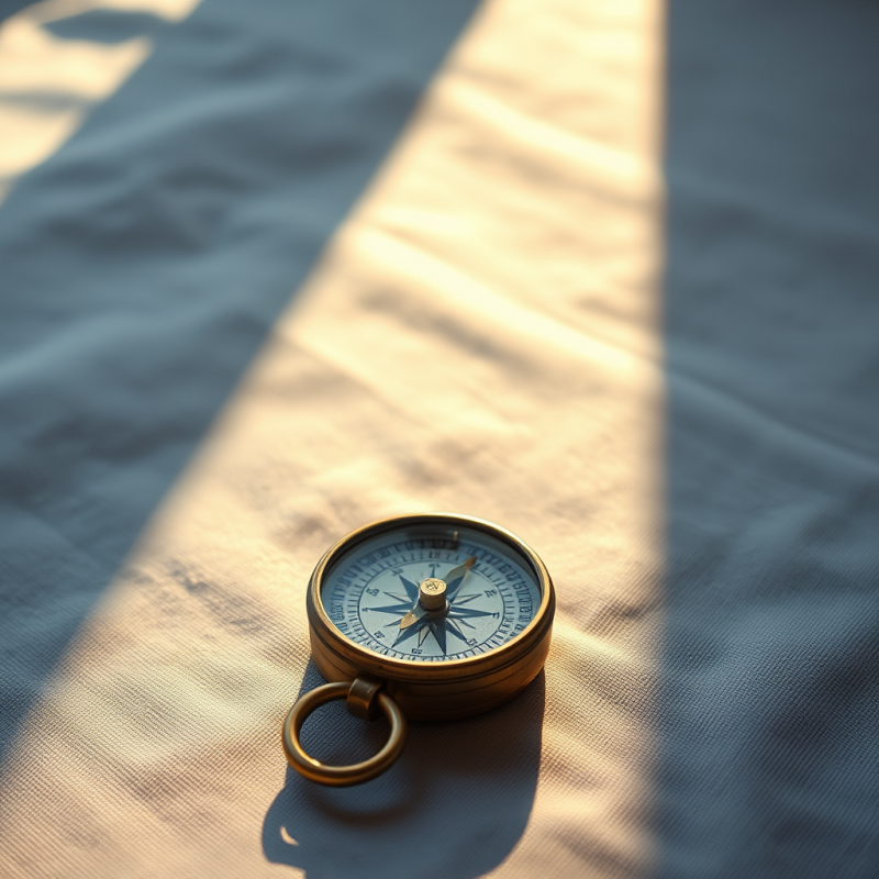 Vintage Compass on Fabric