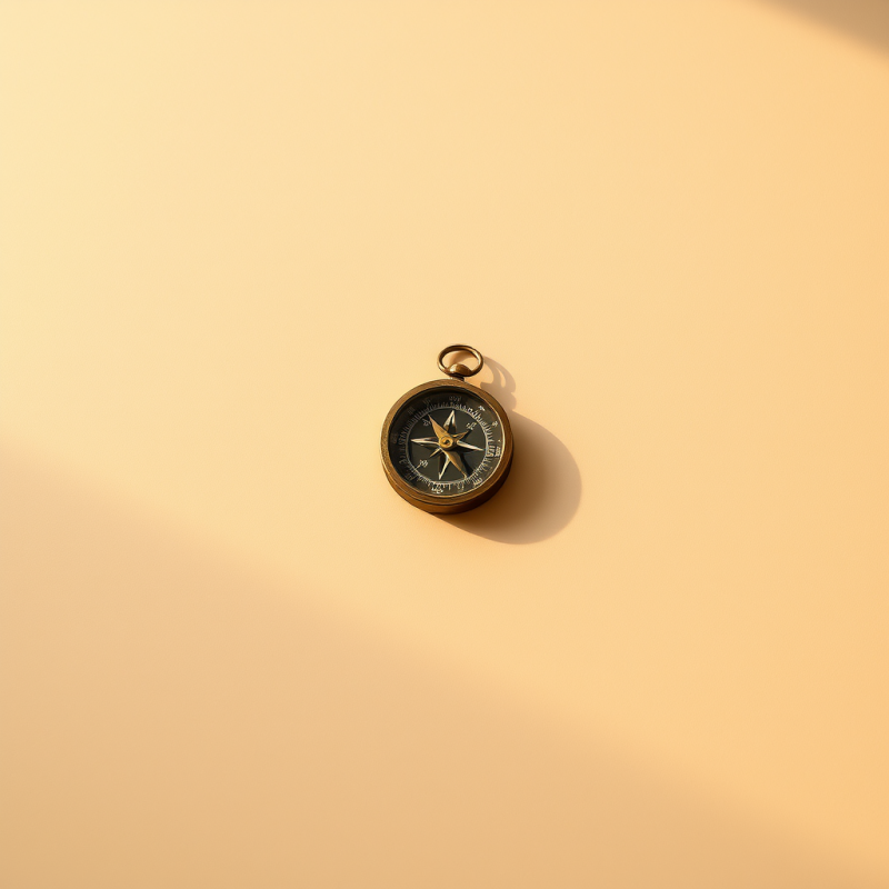 Vintage Compass on Warm Background