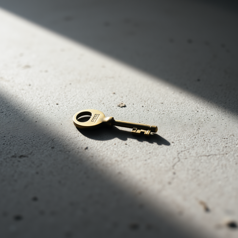 Golden Key on Concrete