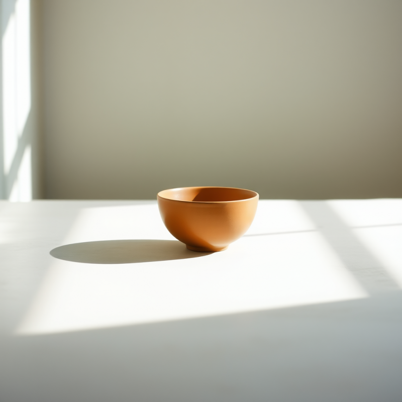 Terracotta Bowl in Sunlit Room