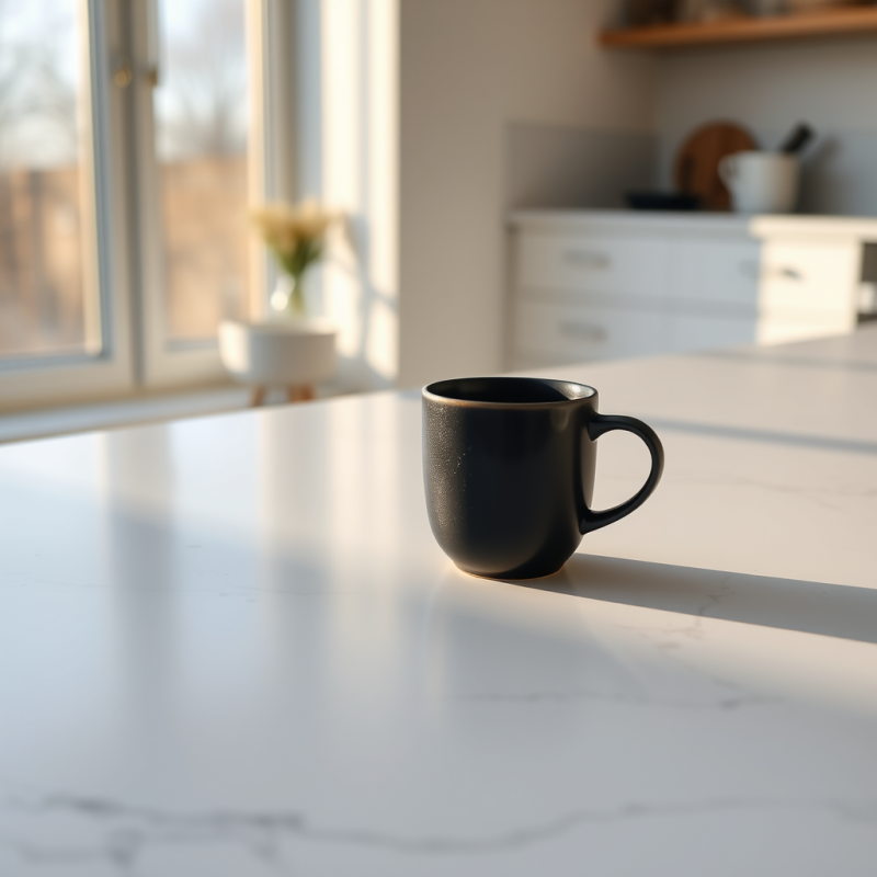 A Single Ceramic Coffee Cup With Matte Black Glaze Sits C...