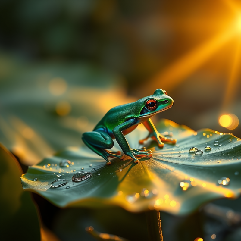 Frogs on a Leaf