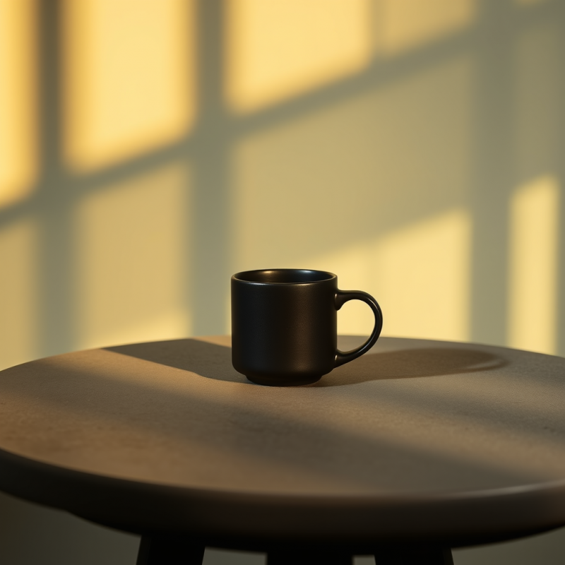 Mug on Table in Sunlight