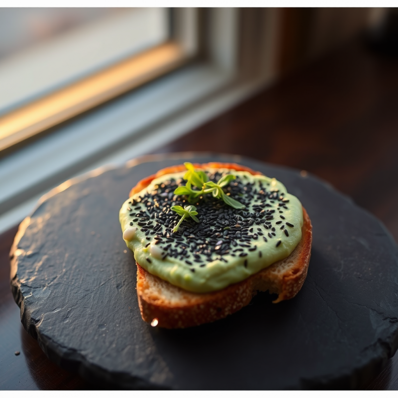 Avocado Toast with Black Seeds