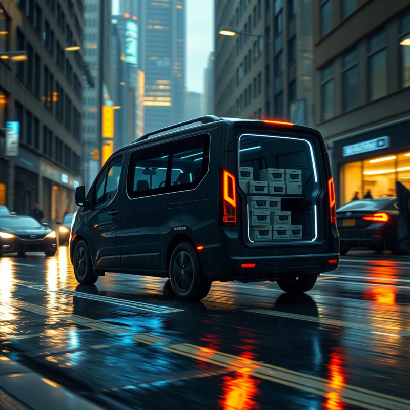 Urban Nighttime Van