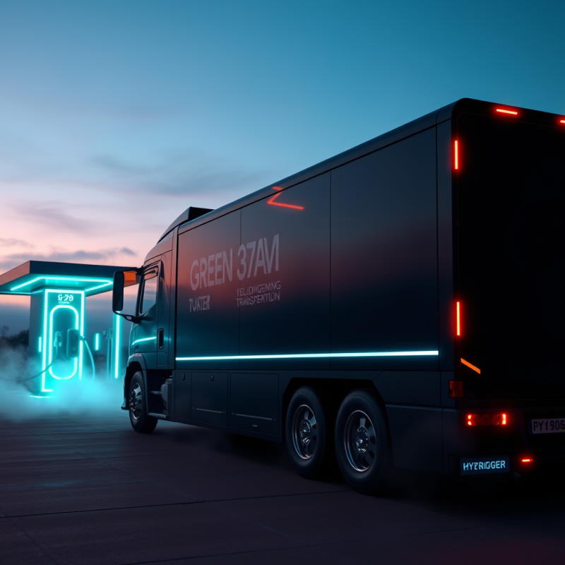 Electric Truck Charging at Neon Station