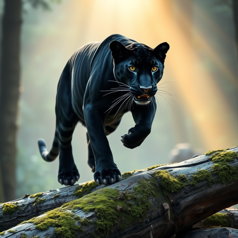 Black Panther in Motion