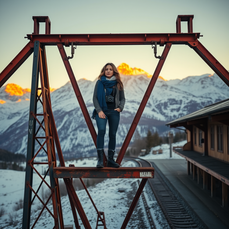 Woman on Train Track