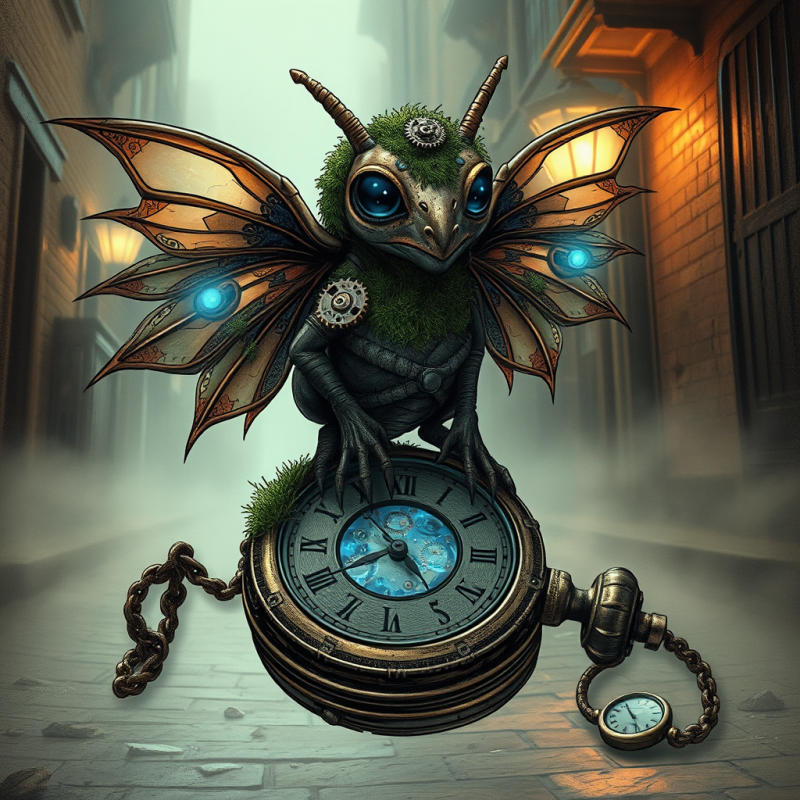 Steampunk Insect with Pocket Watch