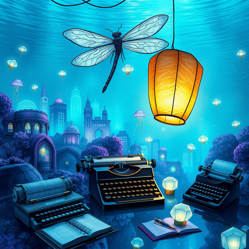 Underwater Typewriters with Dragonfly