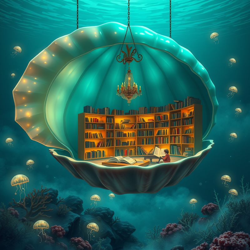 Underwater Library in Giant Shell
