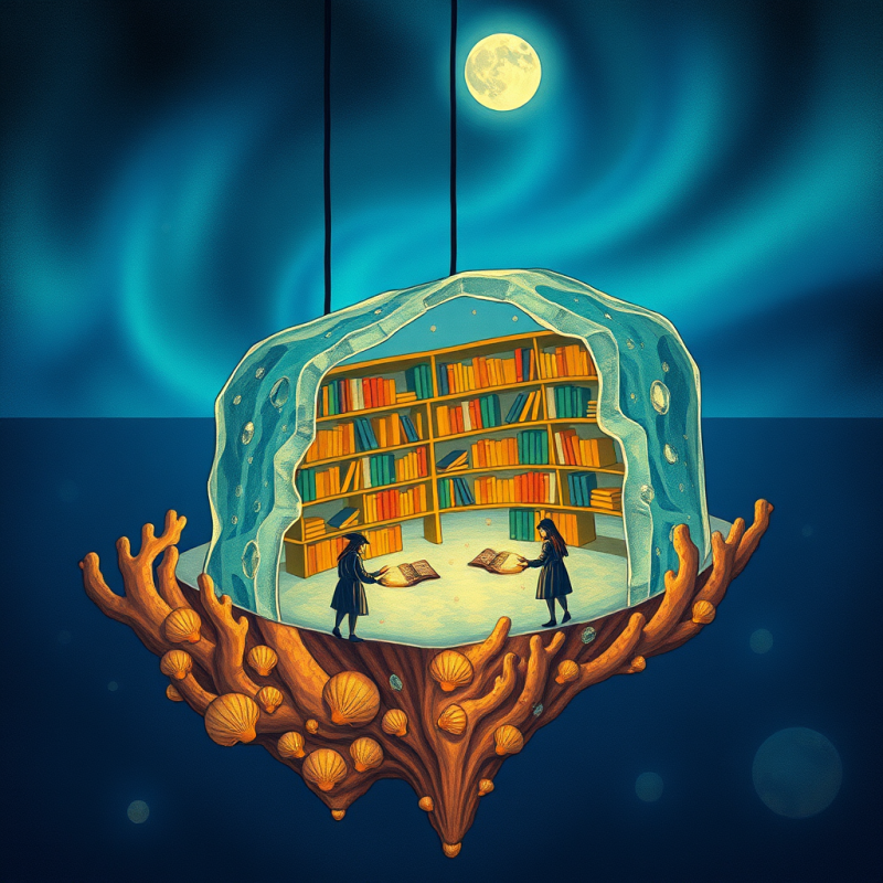 Enchanted Library in the Woods