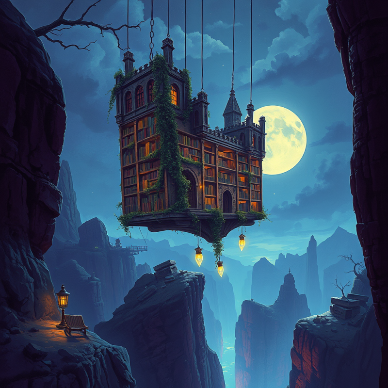 Floating Library at Night