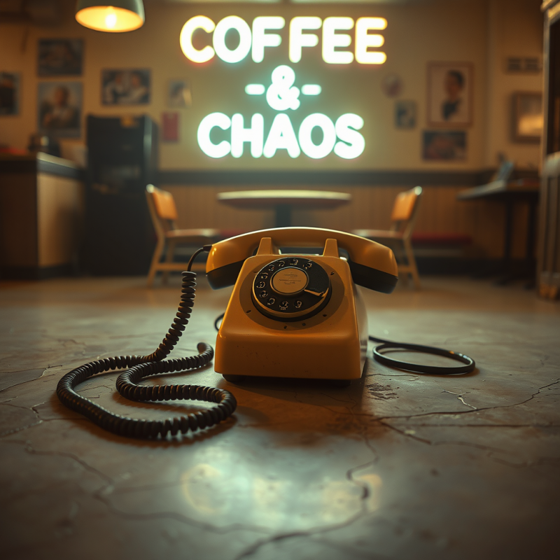 Vintage Telephone in Coffee Shop