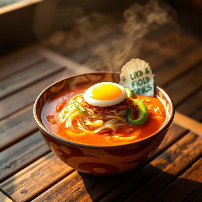 Spicy Noodle Soup with Egg