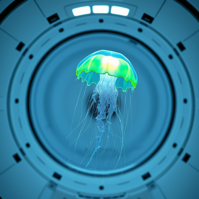 Jellyfish in a Futuristic Setting