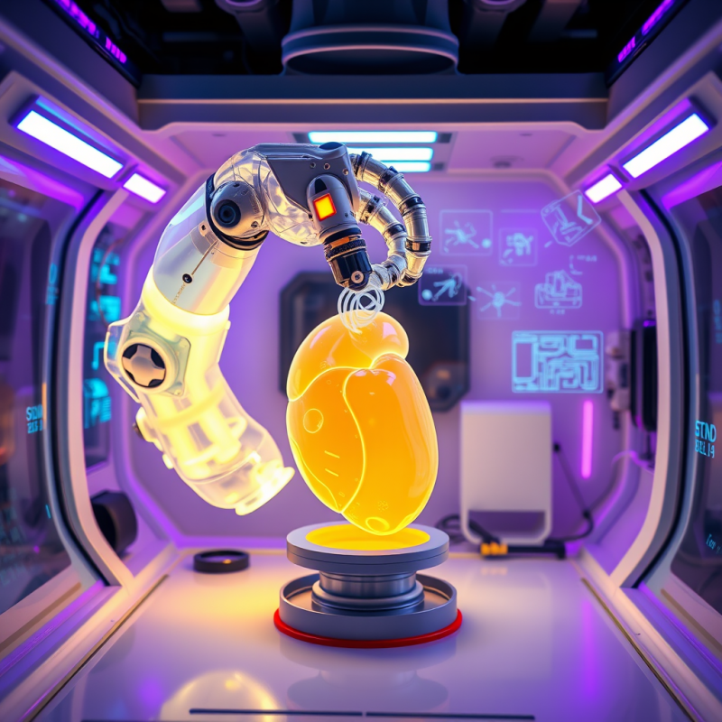 Robotic Hand with Glowing Heart