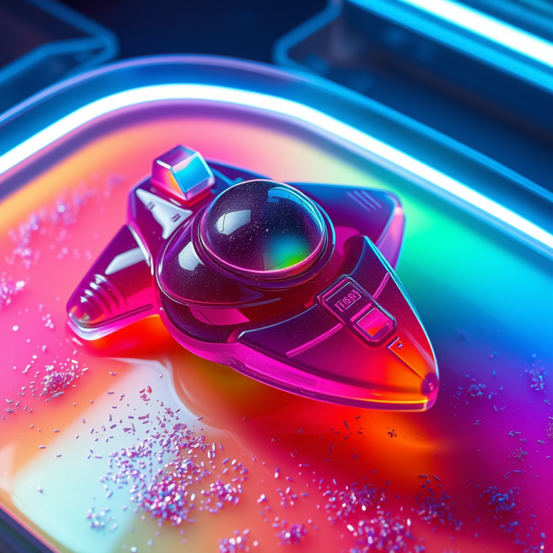 Glowing Cybernetic Ship