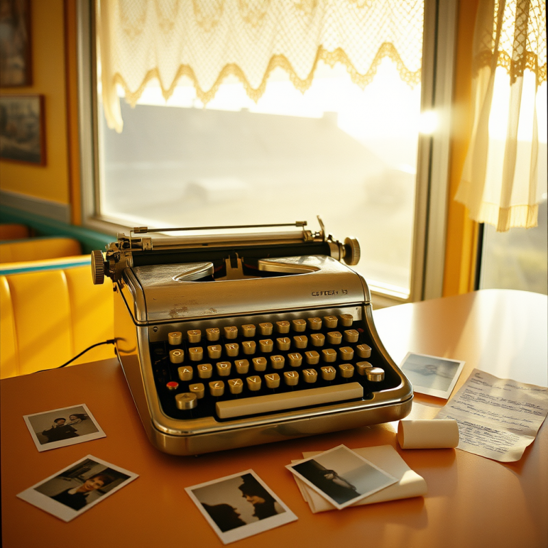 Vintage Typewriter on a Table