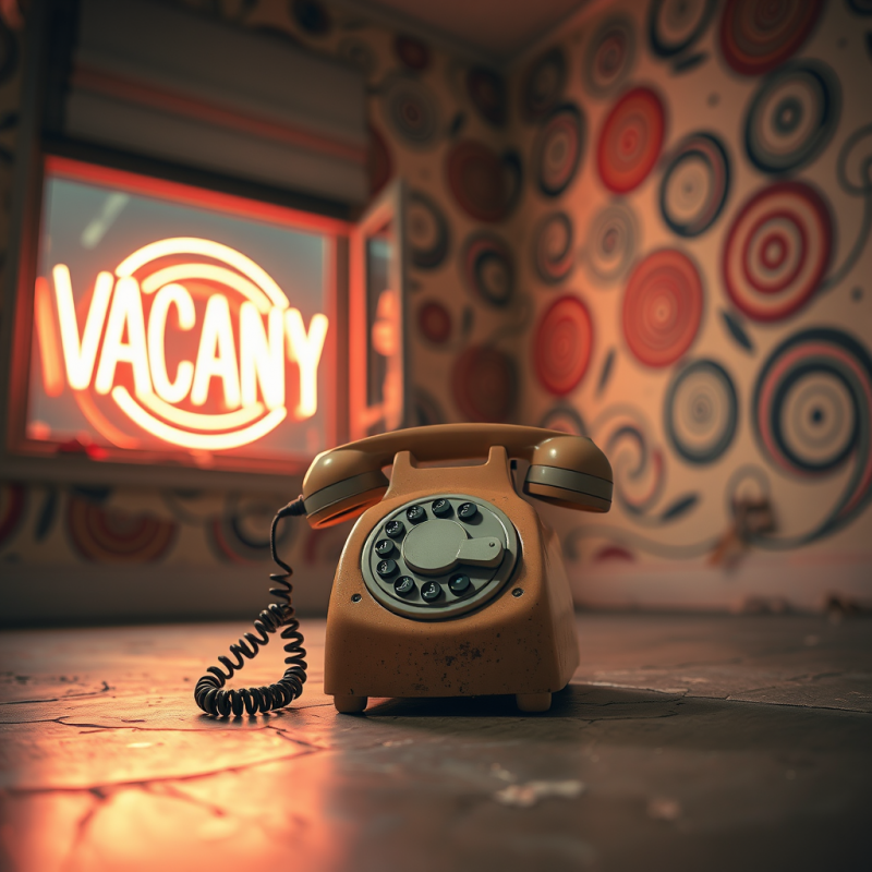 Vintage Phone in Retro Setting
