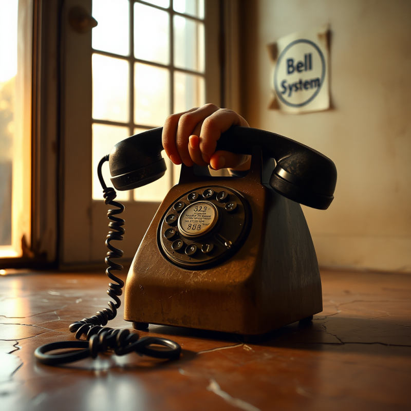 Hand Holding Vintage Rotary Phone
