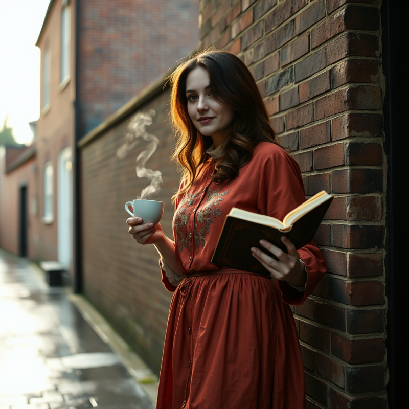 Woman with Book and Cup
