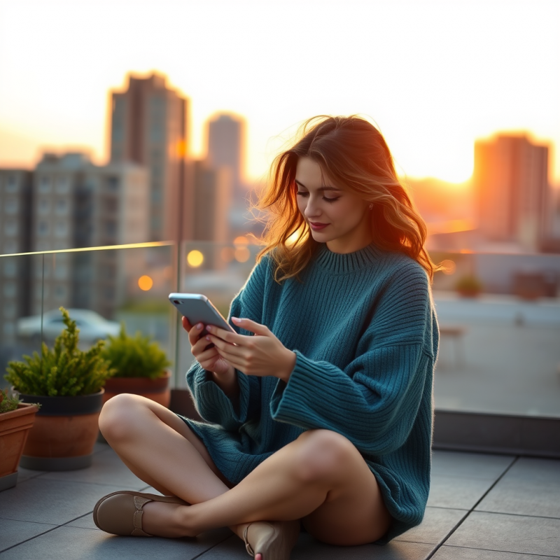 Woman on Balcony