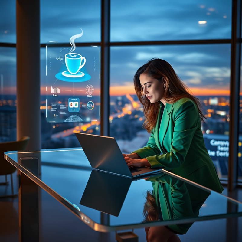 Professional Woman with Coffee
