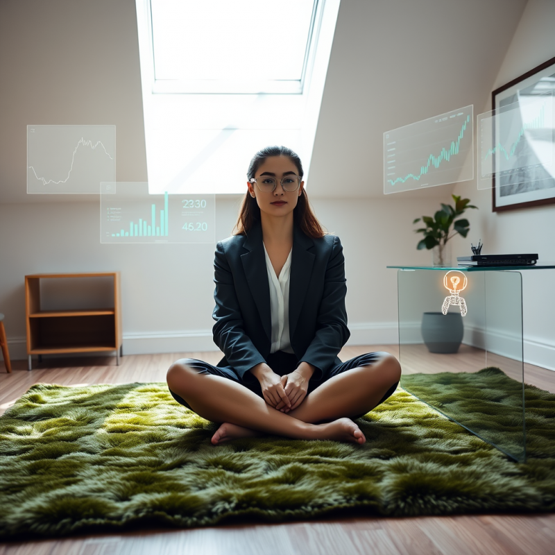 Focused Businesswoman in Modern Office