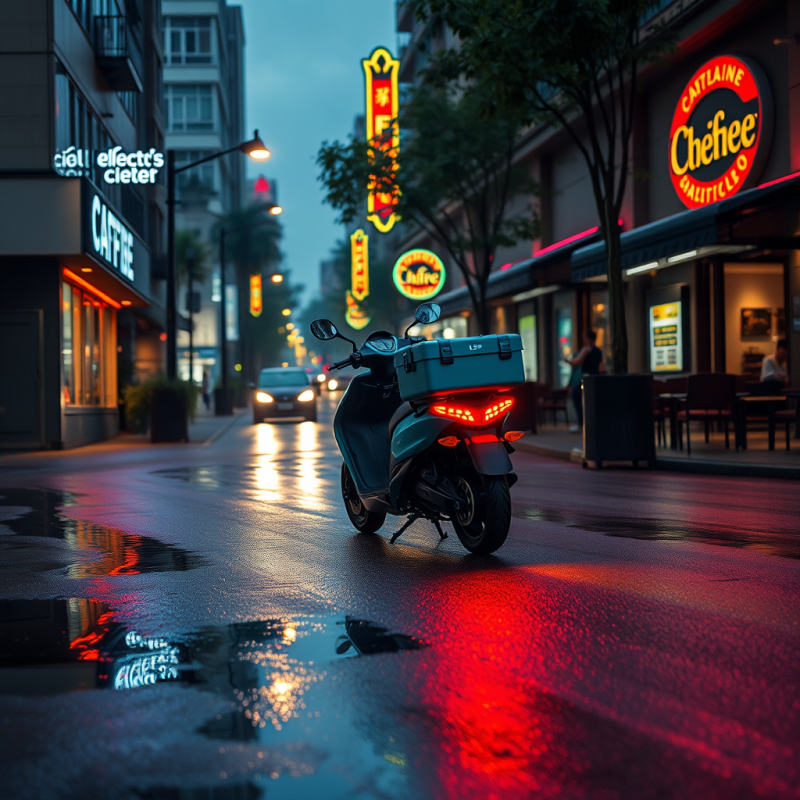 Aerial Drone Shot at Dusk of a Lone