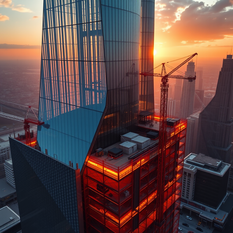 Aerial Drone Shot at Golden Hour Capturing the Geometric ...