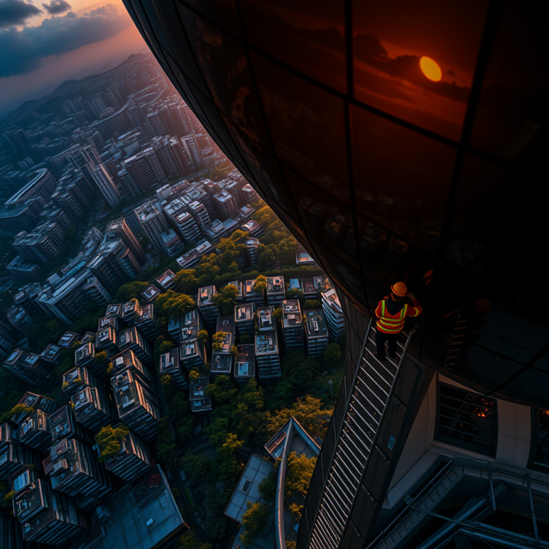 Urban Skyline at Dusk