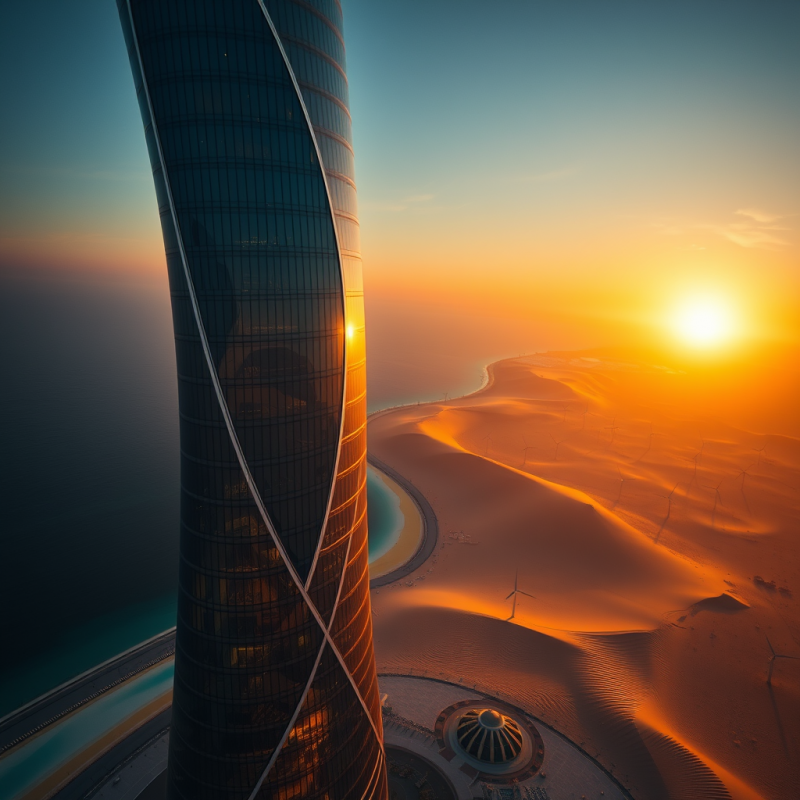 Sunrise Over Modern City