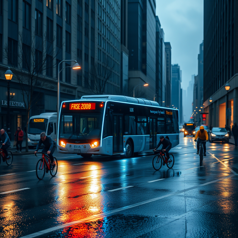 Aerial Drone Shot at Twilight of a Neon-blue Hydrogen Fue...