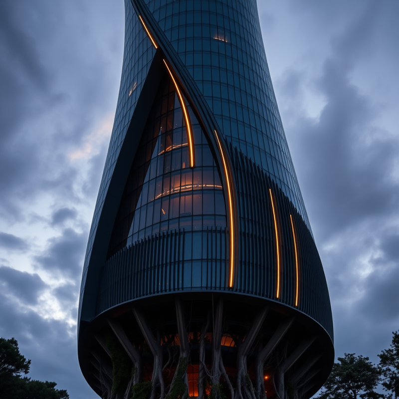 Aerial Drone Shot of a Sleek