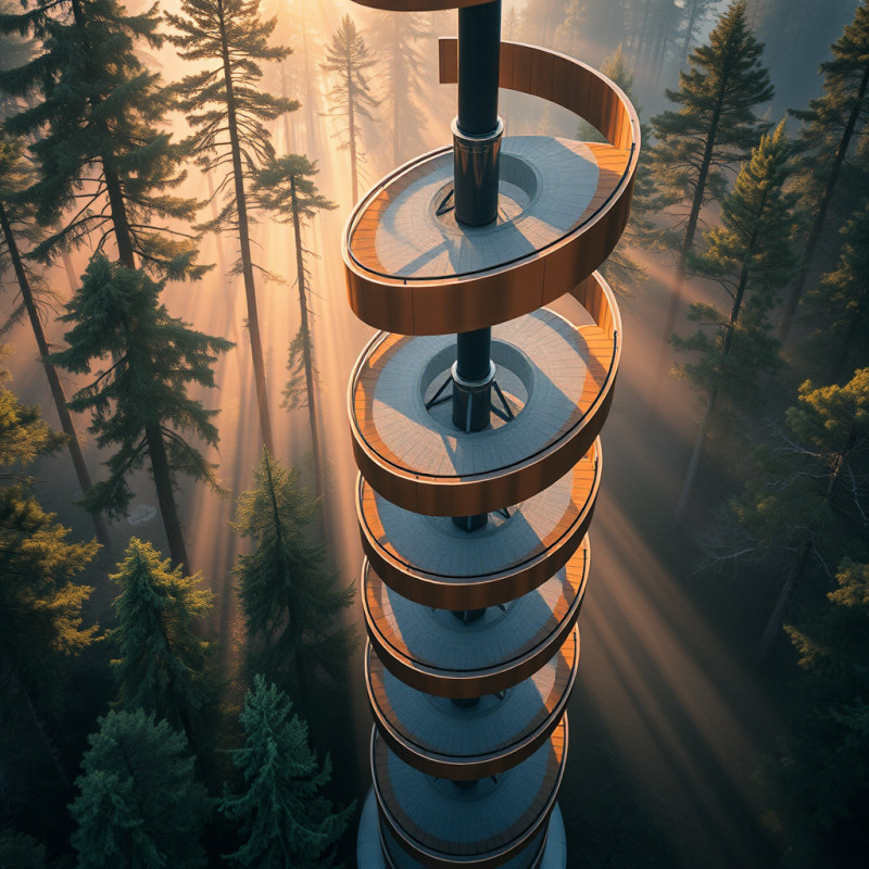 Aerial Drone Shot of a Spiraling