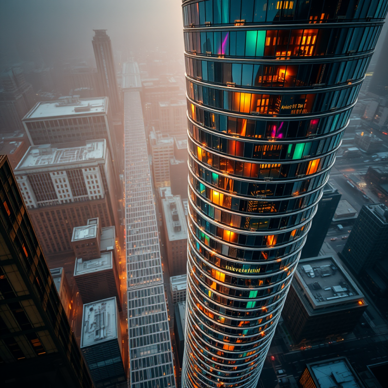 Aerial Drone Shot Of A Spiraling