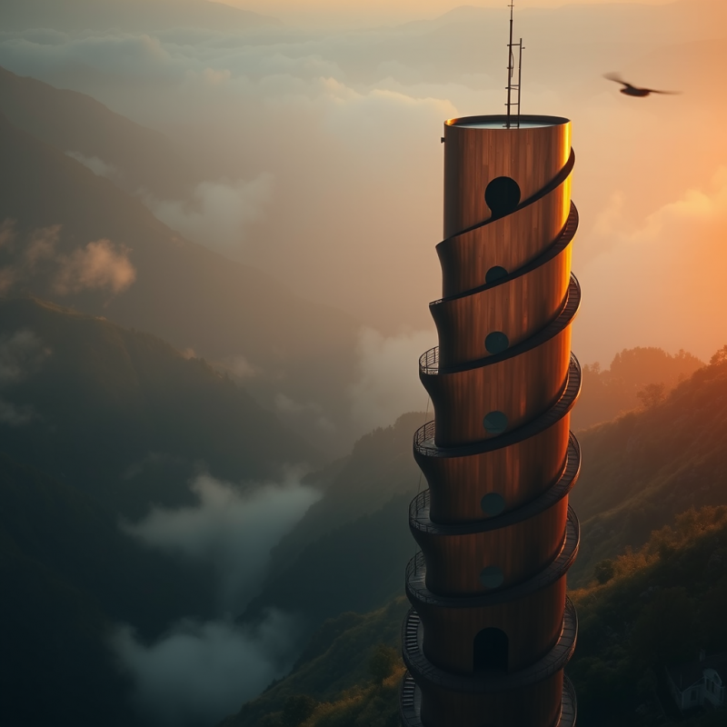 Aerial Drone Shot of a Spiraling