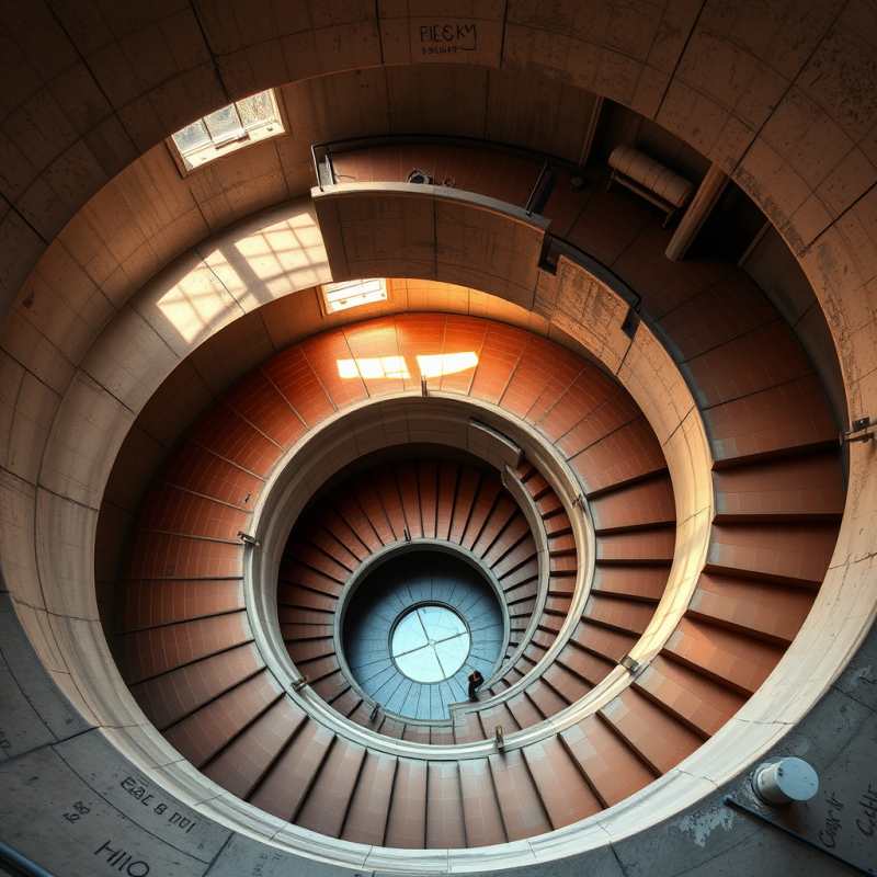 Aerial Drone Shot of a Spiraling