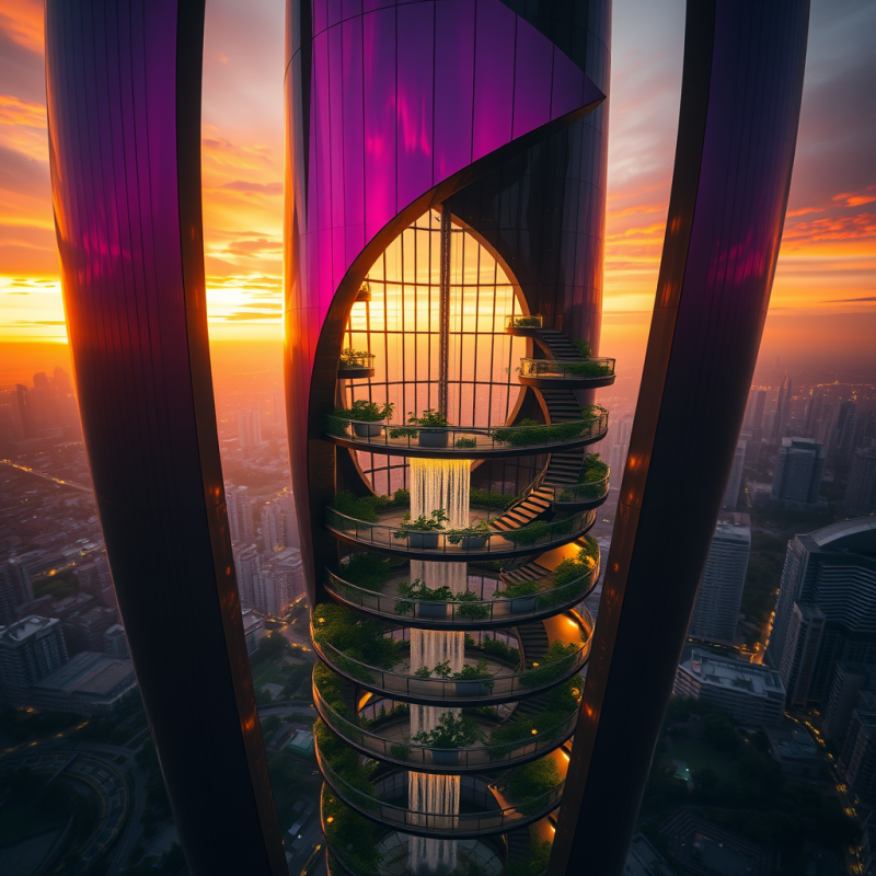 Aerial Drone Shot of a Spiraling