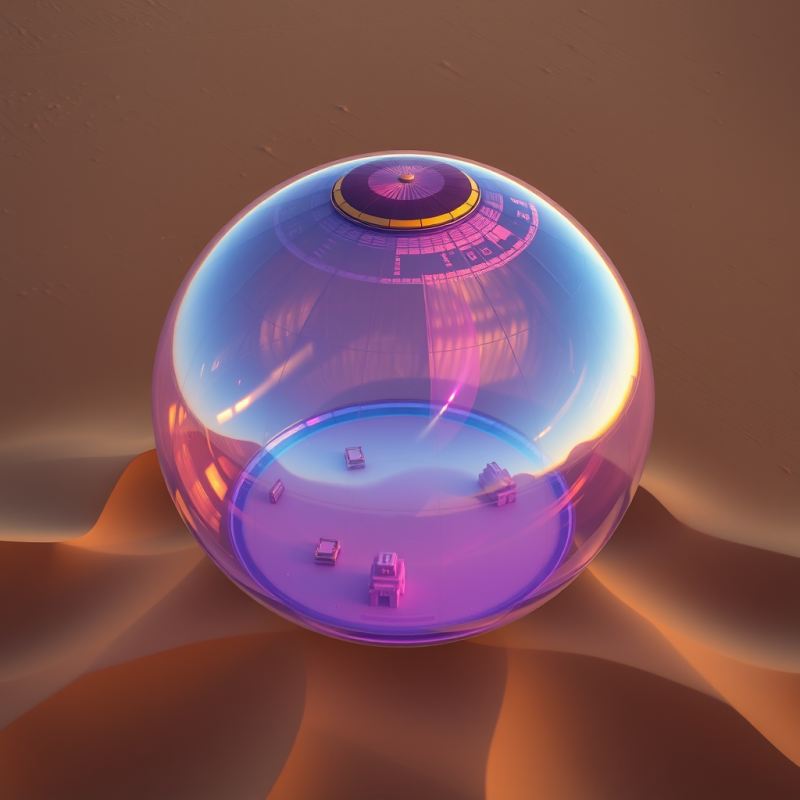 Aerial View of a Futuristic