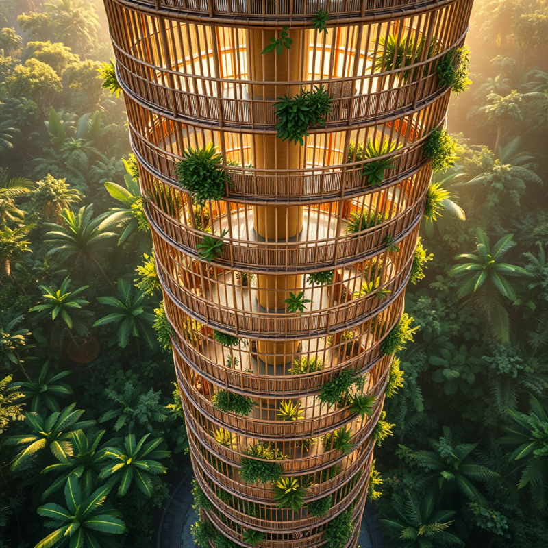 Aerial View of a Spiraling